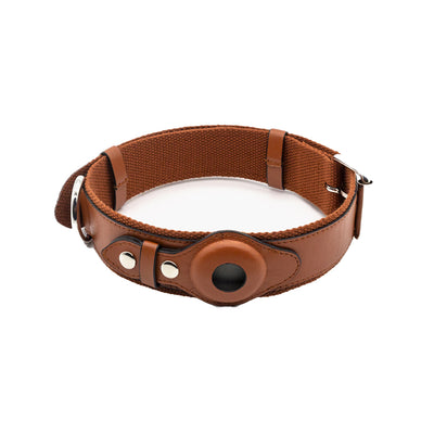 PU leather dog collar | Dog tracking leather collar