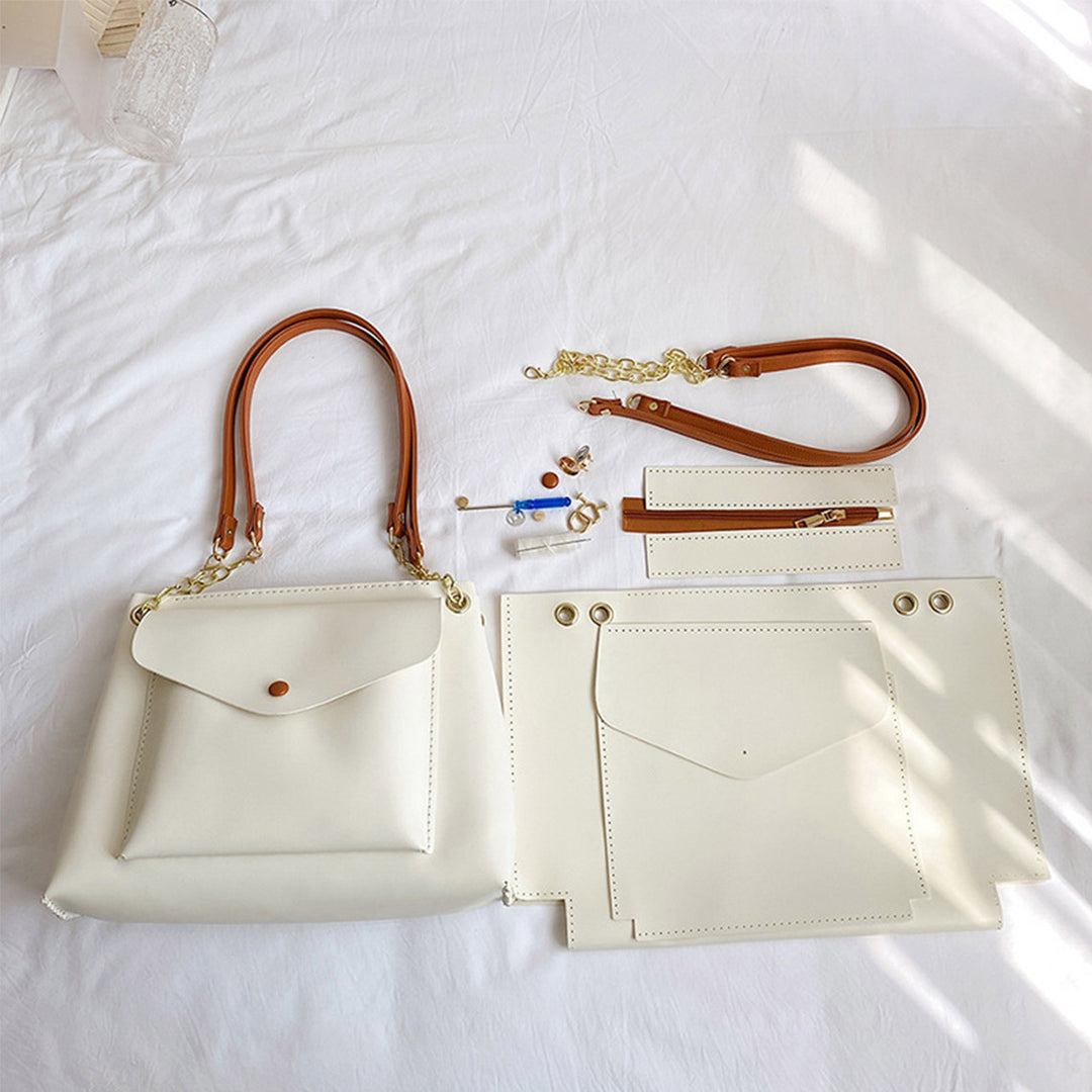 Vegan Leather Design Large Square Crossbody Bag | DIY Kit | POPSEWING™