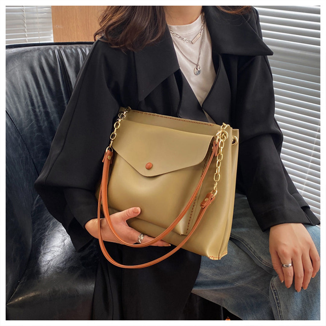 Popular Design Leather Large Square Crossbody Bag Coffee | DIY Kit | POPSEWING™