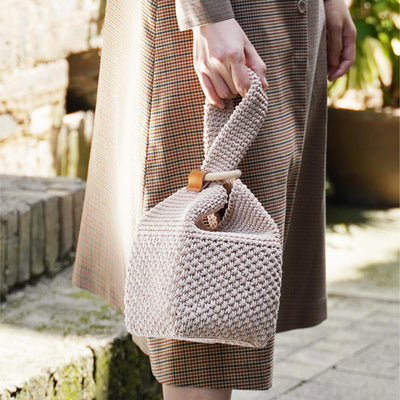 Crochet Handbag in Wheat Yarn - POPSEWING™