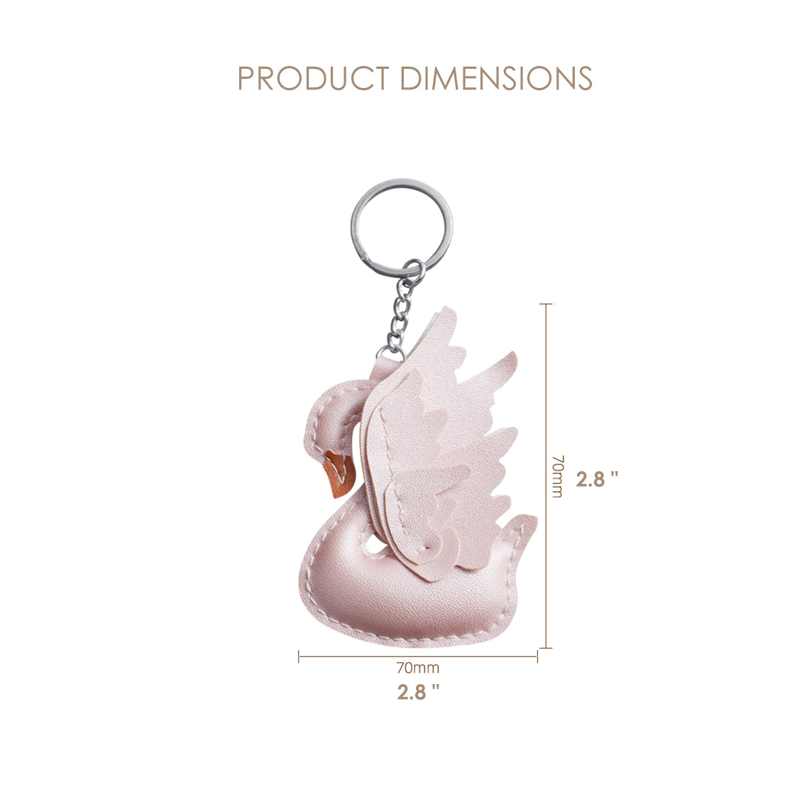 Lambskin Swan Keychain Bag Charm Size - POPSEWING™ 