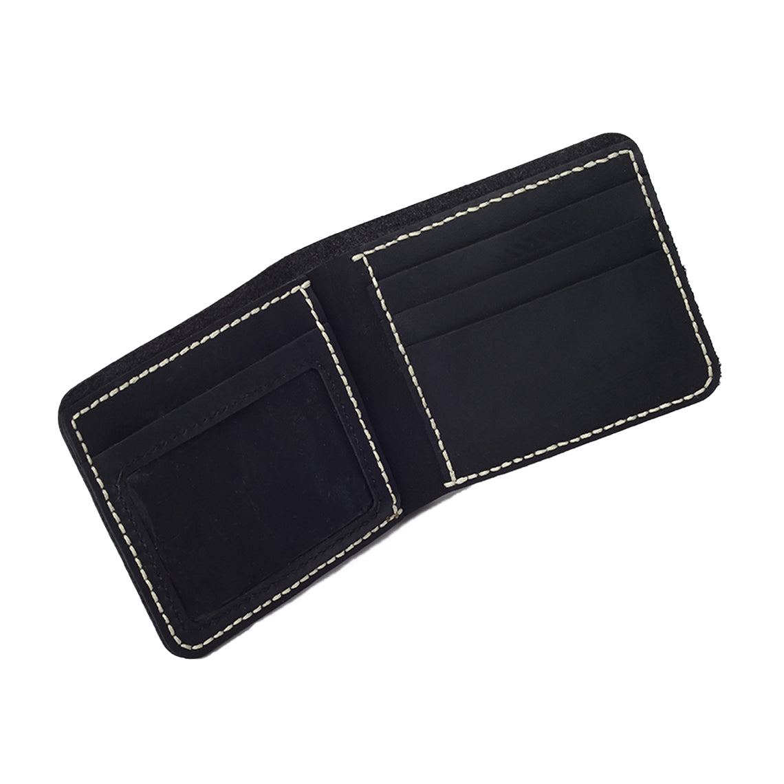 Black Leather Vintage Style Handmade Leather Wallet | DIY Wallet Making Kit - POPSEWING™